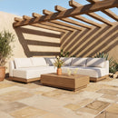 Solace - Olefin Performance Fabric 3 Piece Outdoor Patio Modular Sectional (2 Loveseats & Corner Chair)
