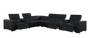 1208 - 8 Piece L Shaped Leather Sectional With 3 Power Recliners & Power Headrests