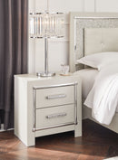 Zyniden - Two Drawer Night Stand - Silver