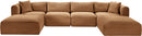 Shaggy - Fabric 6 Piece Modular Sectional With 2 Ottomans
