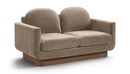 Diviento - Velvet Performance Fabric Upholstered Loveseat