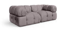 Orin - Velvet Performance Fabric Upholstered 2 Piece Modular Sofa (2 Corner Chairs)