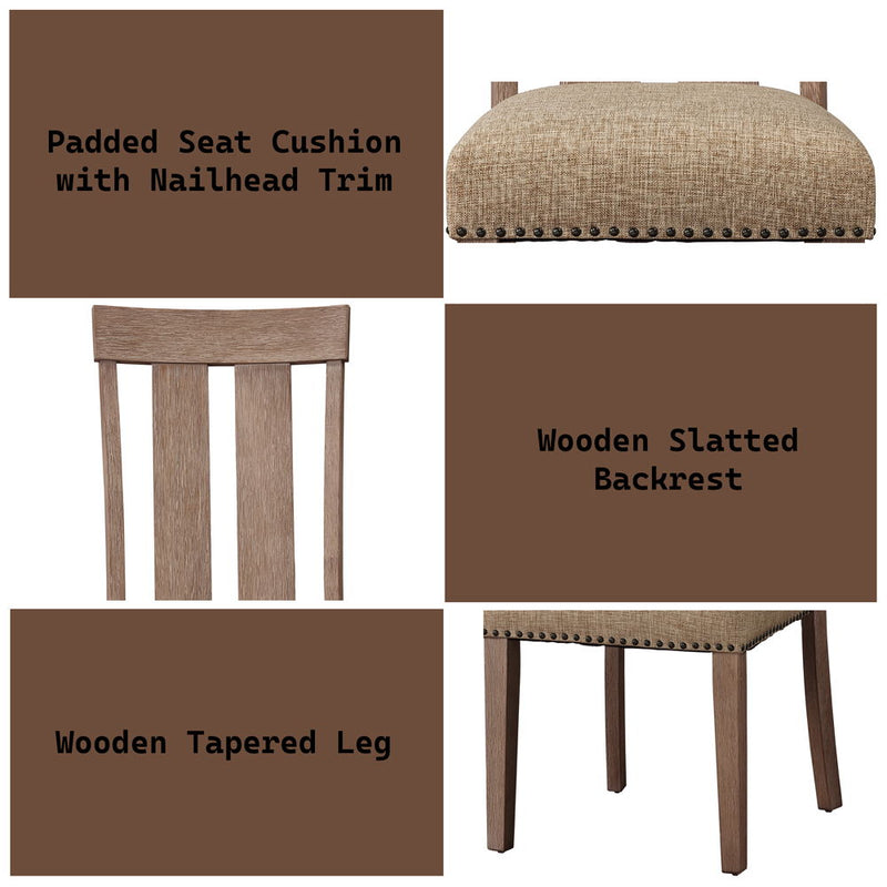 Nathaniel - Side Chair (Set of 2) - Fabric & Maple