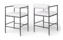 Axis - Linen Textured Cream Fabric Upholstered Counter Stool (Set of 2)