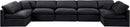 Indulge - Velvet 7 Piece Modular U-Shaped Sectional
