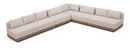 Solace - Olefin 5 Piece Outdoor Patio Modular Sectional