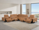 1246 - 8-Piece L-Shaped Modular Power Reclining Sectional With 4 Power Recliners And Power Headrests