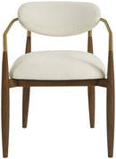 Riccio - Fabric Dining Arm Chair (Set of 2) - Walnut Frame