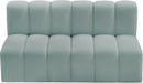 Arc - Faux Leather 2 Seats Modular Sofa
