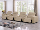 1208 - 7 Piece Leather Sofa With 4 Power Recliners And Power Headrests
