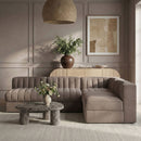 Rummi - Armless Velvet Performance Fabric Upholstered 4 Piece Modular Sectional
