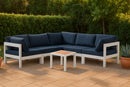 Nizuc - Outdoor Patio 5 Piece Modular Sectional With White Frame