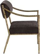 Bastille - Upholstered Dining Arm Chair (Set of 2) - Brass Frame