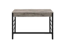 Disho - Writing Desk With USB - Light Weathered Oak & Black