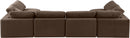 Comfy - 6 Piece Velvet Modular Armless Sectional