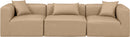 Cube - Modular 3 Piece Sofa - Tan