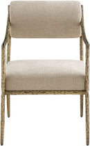 Bastille - Upholstered Dining Arm Chair (Set of 2) - Brass Frame