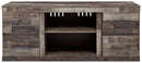 Derekson - LG TV Stand w/Fireplace Option - Multi Gray