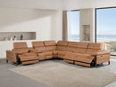 1246 - 7-Piece L-Shaped Modular Power Reclining Sectional With 3 Power Recliners And Power Headrests