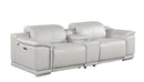 9762 - 3-Piece Modular Power Reclining Console Loveseat With 2 Power Recliners In