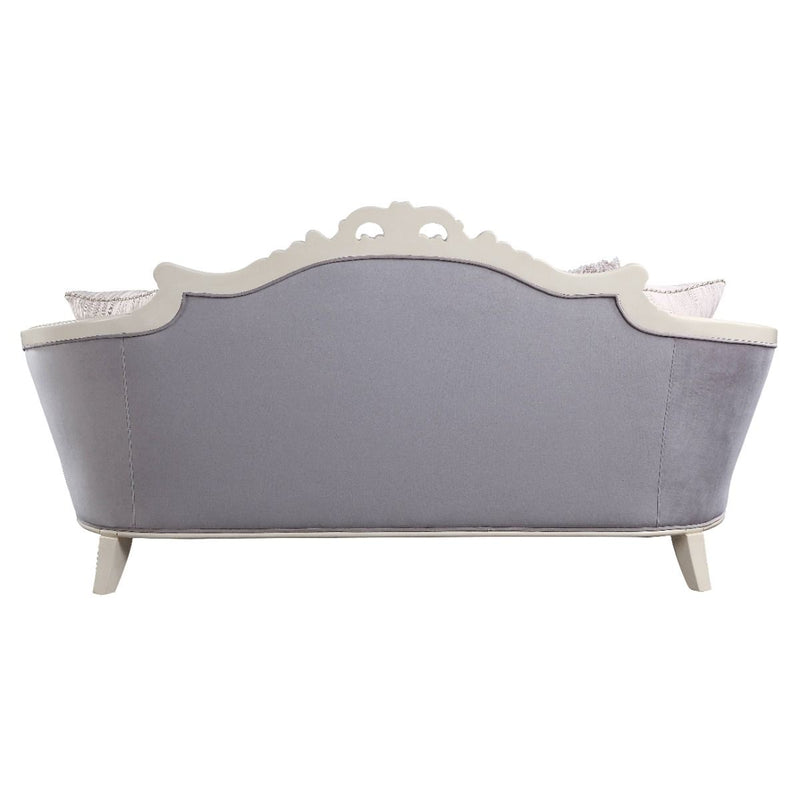 Galelvith - Sofa With 6 Pillow - Gray Fabric