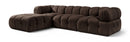 Orin - Velvet 4 Piece Modular Sectional With Chaise