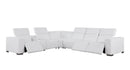 1208 - 7 Piece L-Shaped Leather Reclining Sectional With 3 Power Recliners