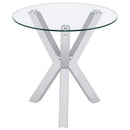 Kenzie - Round Tempered Glass Top Table