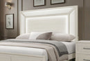 Clara - King Bed With LED - Beige