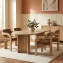 Cedra - Velvet Performance Fabric Upholstered Dining Chair (Set of 2) - Natural Frame