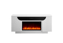 Aileen - 76" Entertainment Unit With LED, Speakers, Crystal Inserts And Pop Up Center Doors - White