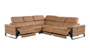1246 - 5-Piece L-Shaped Modular Power Reclining Sectional With Power Headrests