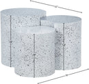 Dimple - 20" 3 Piece Modular End Table - Terazzo Finish