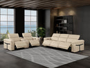 1126 - 6-Piece Modular Power Reclining Sofa And Console Loveseat Set In With 5 Power Recliners & Power Headrests
