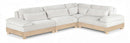 Turin - Chenille Fabric Upholstered Modular Sectional - White
