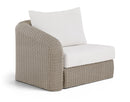 Seacrest - Olefin Water Resistant Fabric And Wicker Outdoor Patio Left Arm Chair