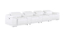 2679 - Genuine Leather Sofa With 4 Power Recliners, Power Headrests & 3 Storage Consoles