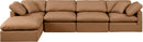Indulge - Faux Leather 5 Piece Modular Sectional With Chaise