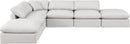 Indulge - Faux Leather 6 Piece Modular Armless Sectional