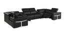 1126 - 8-Piece U-Shaped Sectional Sofa In With 2 Power Recliners & Power Headrests