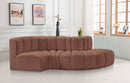 Arc - Faux Leather 4 Piece L-Shaped Modular Sofa