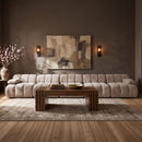 Orin - Velvet 5 Piece Modular Armless Sofa