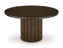 Radkin - Round Dining Room Table - Burnished Brown
