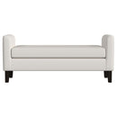 Rex - Fabric Upholstered Accent Bench With Armrests - Vanilla