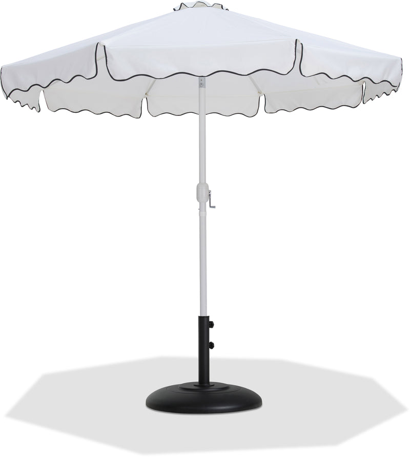 Amalfi - Patio Umbrella - Black Base / White Pole