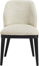 Valeo - Linen Textured Fabric Upholstered Dining Chair (Set of 2) - Painted Black Base