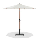 Fiji - Aluminum Patio Umbrella With Square Black And Teak Base