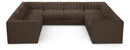 Rummi - Velvet Performance Fabric Upholstered Modular Sectional
