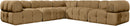 Orin - Velvet 5 Piece Modular Corner Sectional