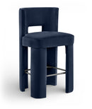 Zuno - Velvet Performance Fabric Upholstered Bar Stool (Set of 2)